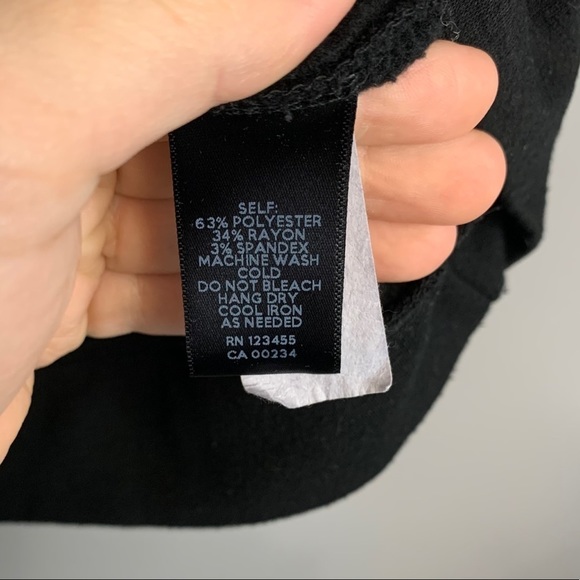 DESIGN LAB | Lord & Taylor Black Patch Open Shoulder Long Sleeve Shirt - Picture 5 of 11